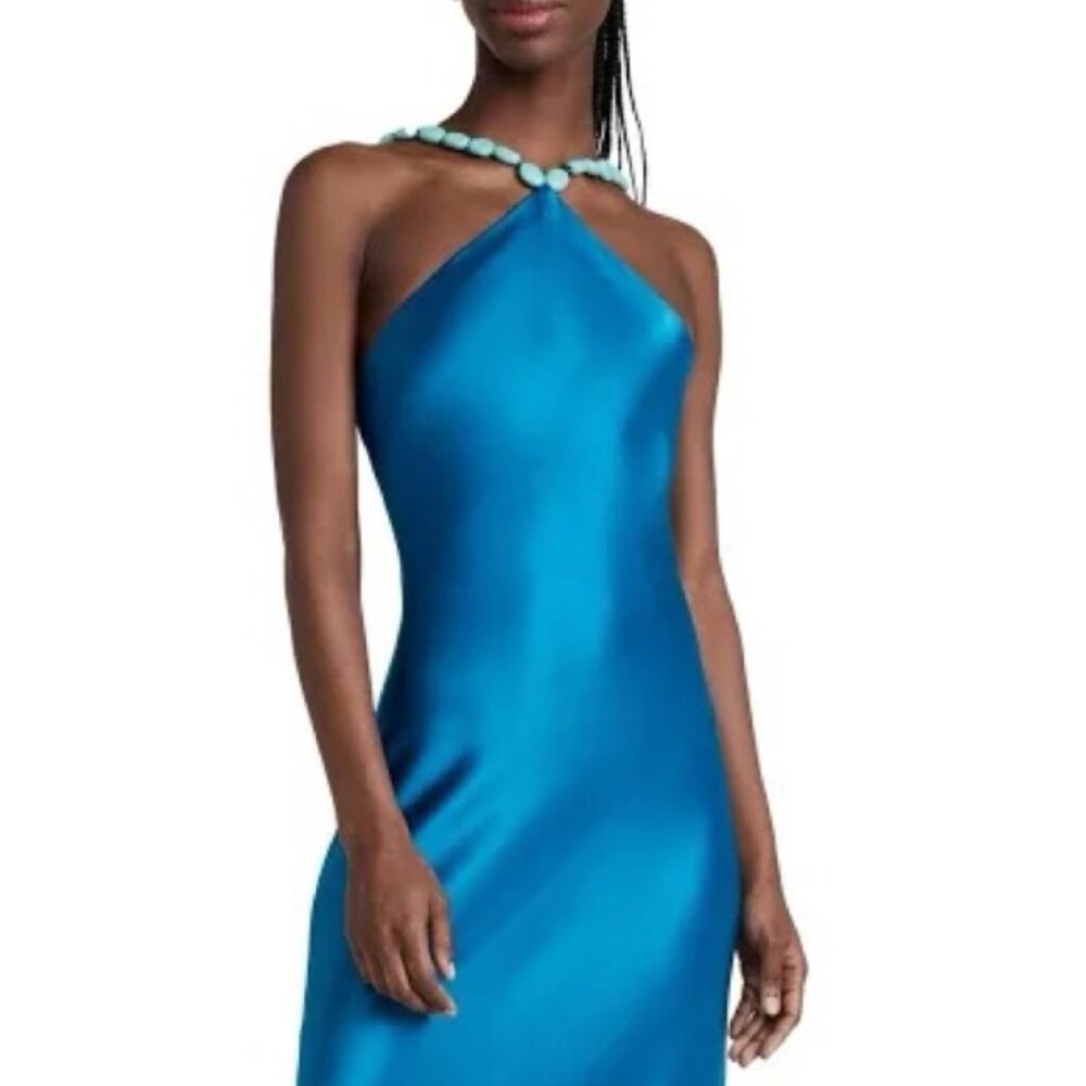 STAUD Cadence Maxi Dress in Island Blue